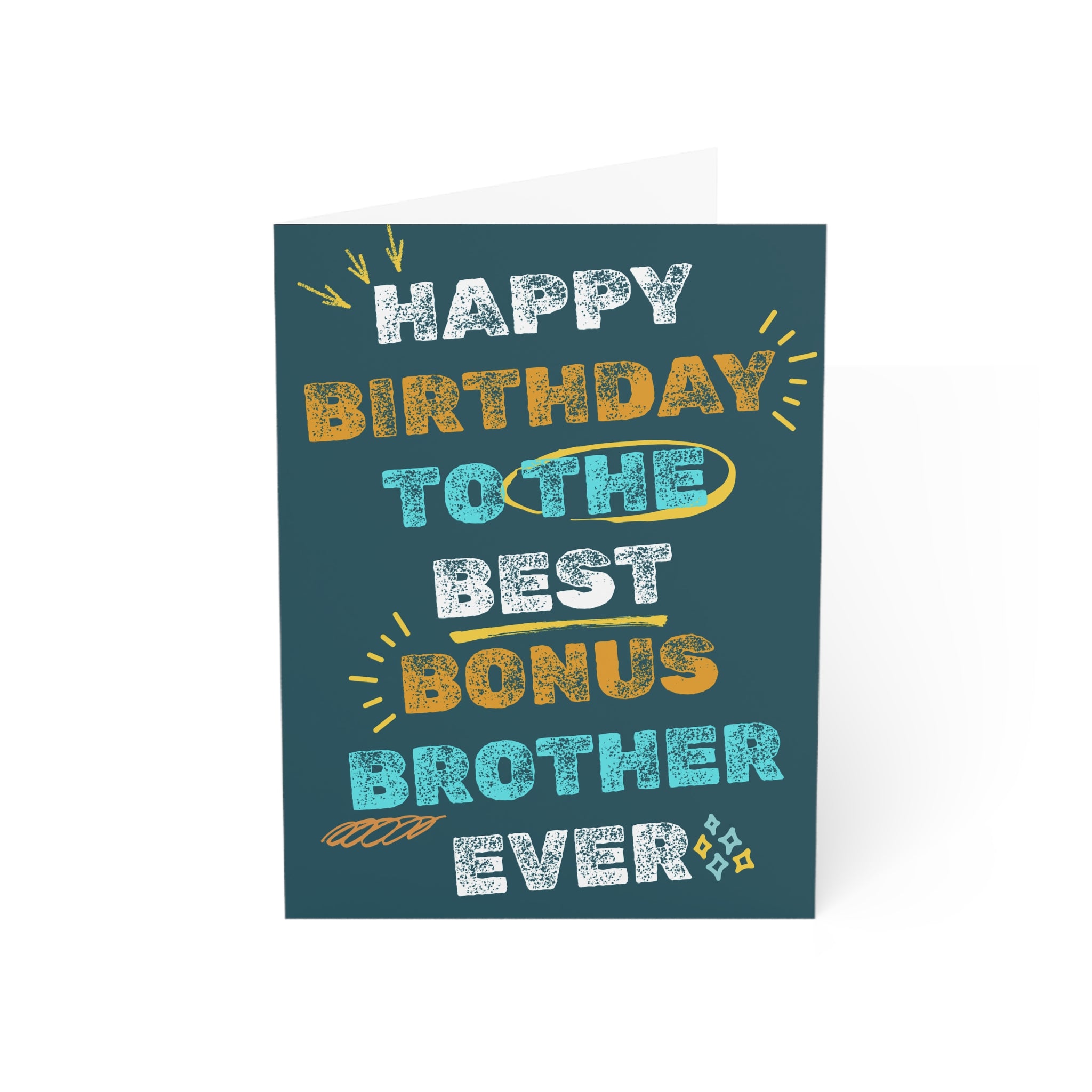Best Bonus Brother Ever Happy Birthday Card